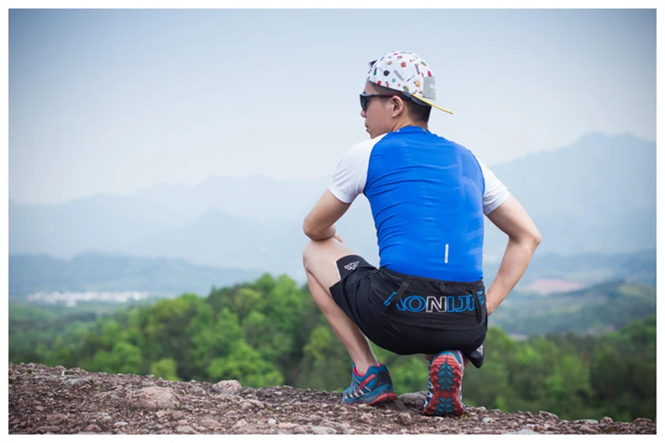 AONIJIE 4-Way Stretch Hydration Running Belt Waist Pack Travel Money Bag Trail Marathon Gym Workout Fitness Mobile Phone Holder