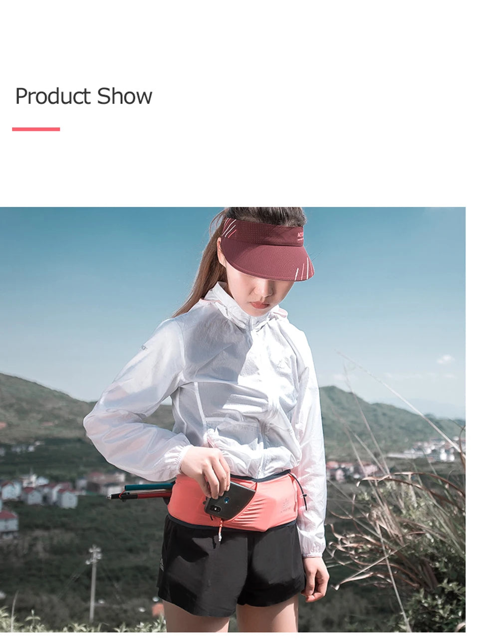 AONIJIE 4-Way Stretch Hydration Running Belt Waist Pack Travel Money Bag Trail Marathon Gym Workout Fitness Mobile Phone Holder