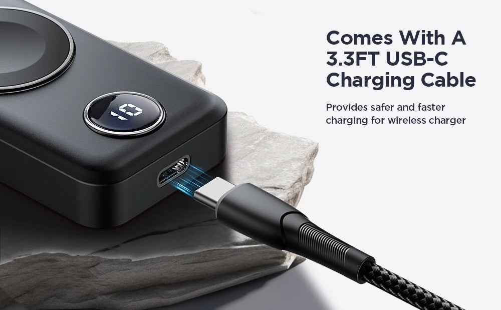 Joyroom 2000mAh Portable Wireless Charger: Magnetic Power Bank for Apple Watch Series 8/Ultra/SE/7/6/5/4/3/2