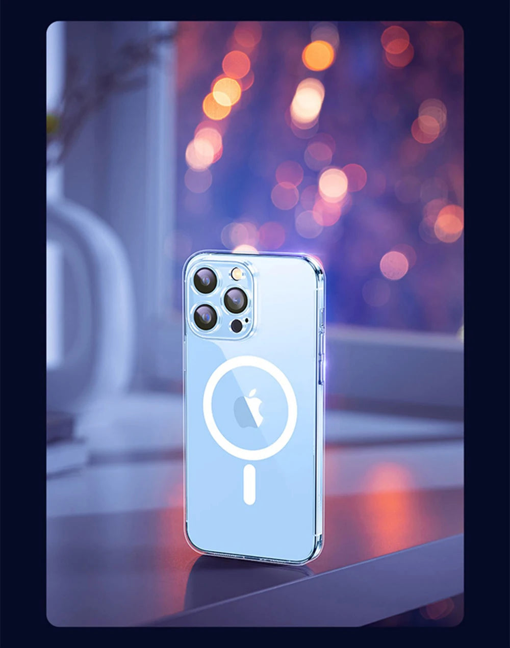 Joyroom Magnetic Case For iPhone 14, 12 Series Transparent Case Wireless Charger Magnet Cover