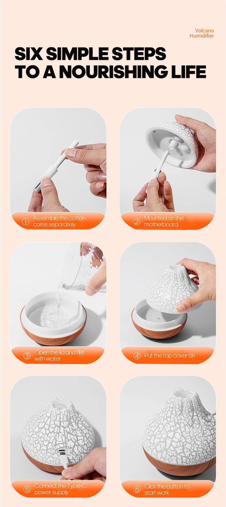 KINSCOTER Volcano Air Humidifier