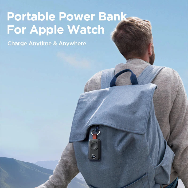 Joyroom 2000mAh Portable Wireless Charger: Magnetic Power Bank for Apple Watch Series 8/Ultra/SE/7/6/5/4/3/2