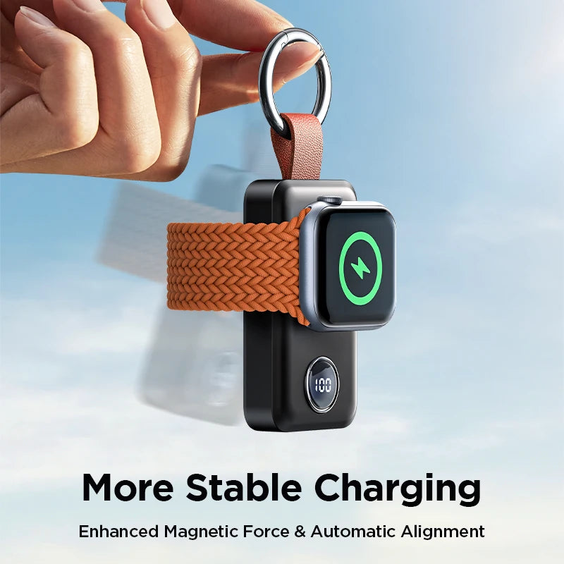 Joyroom 2000mAh Portable Wireless Charger: Magnetic Power Bank for Apple Watch Series 8/Ultra/SE/7/6/5/4/3/2