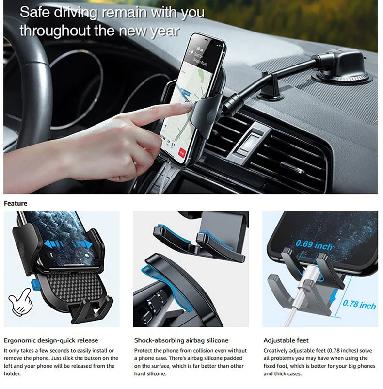 Joyroom Portable Car Phone Holder with Long Arm