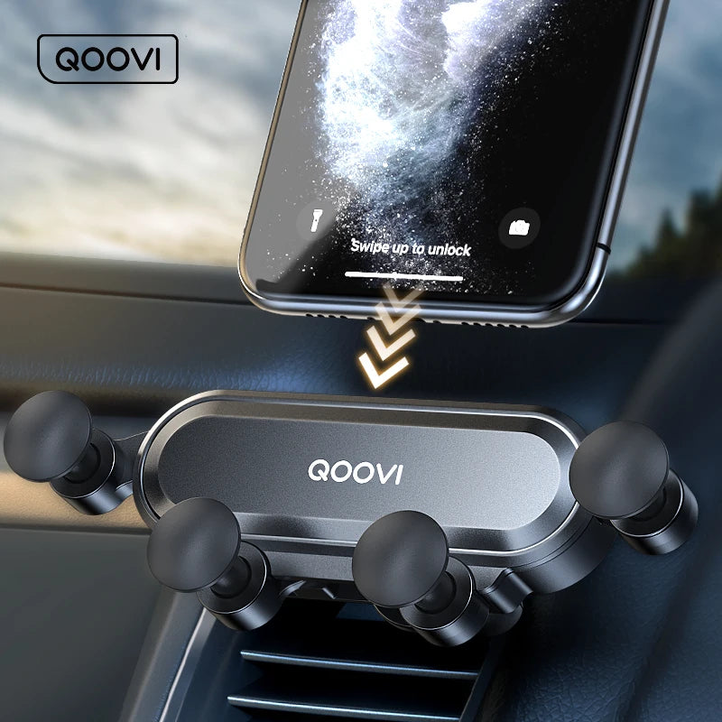 QOOVI Gravity Phone Holder Stand for Car Air Vent Mount