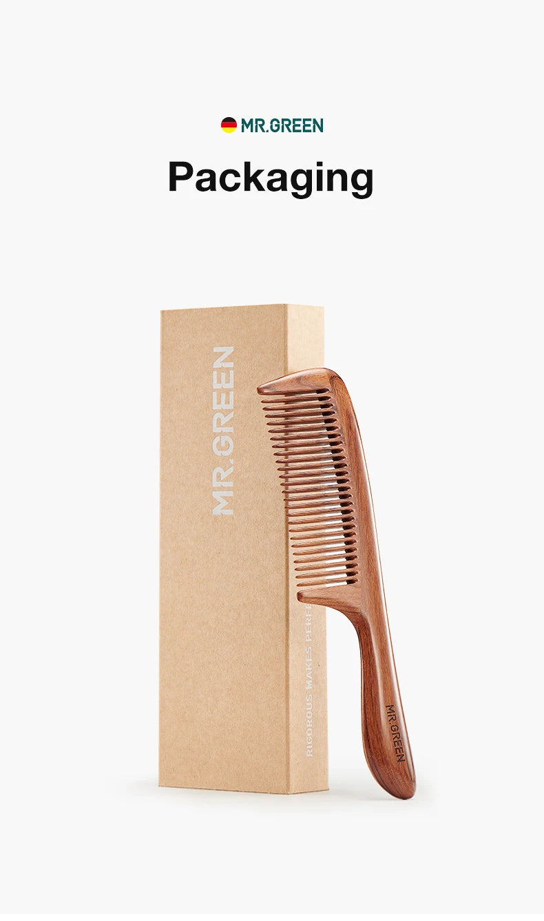 MR.GREEN Natural Wood Comb