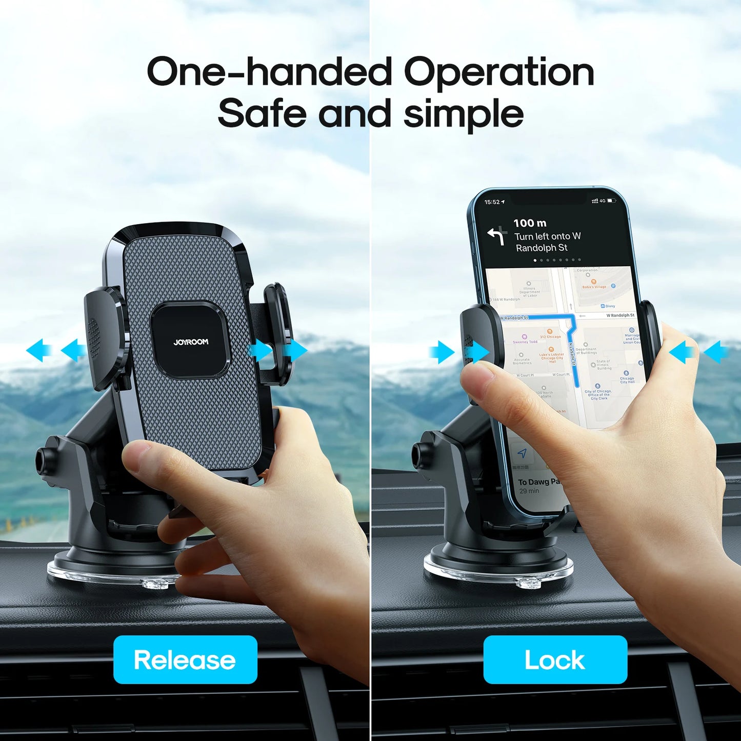 Joyroom Portable Car Phone Holder with Long Arm