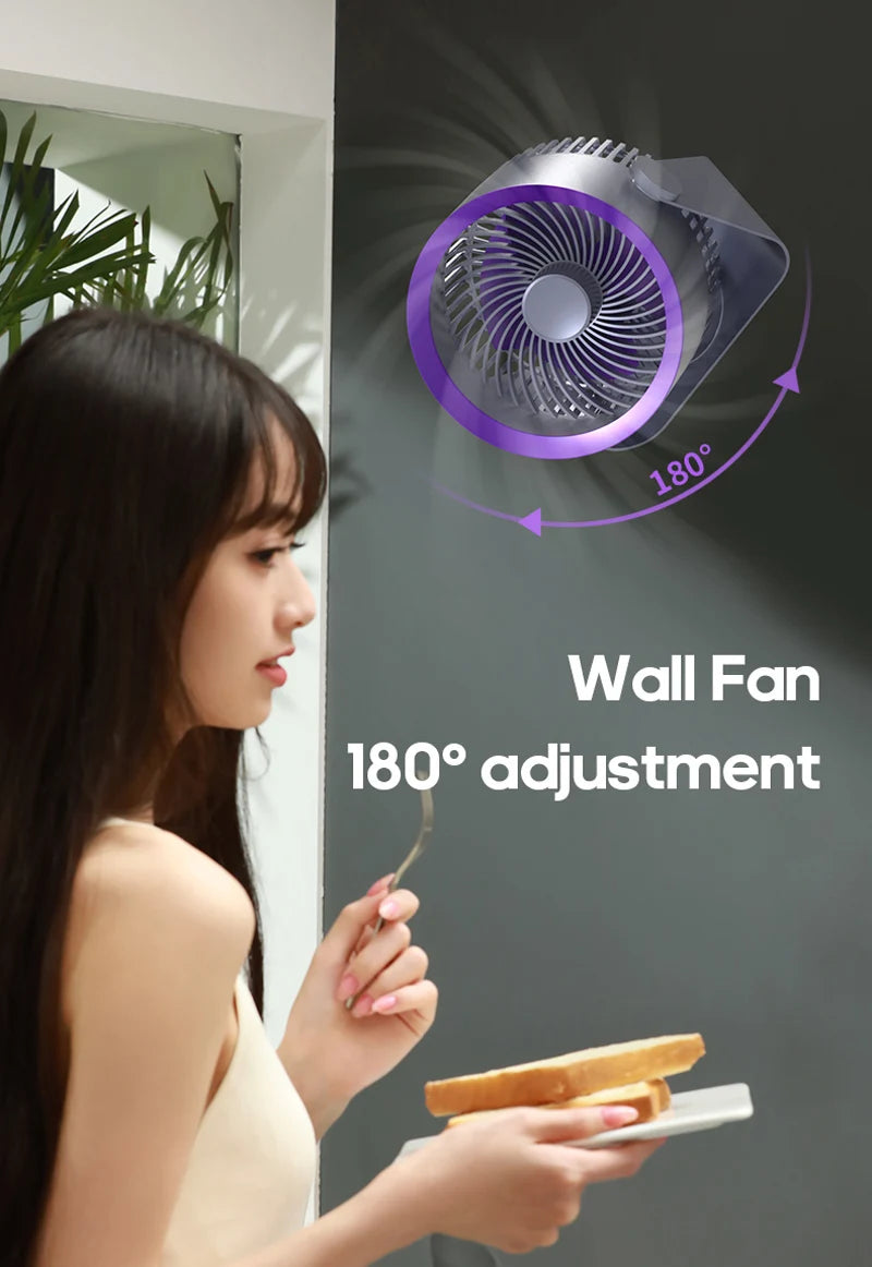 KINSCOTER 4000mAh Rechargeable Cordless Electric Fan