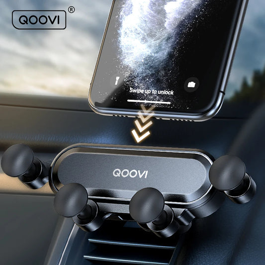 QOOVI Gravity Phone Holder Stand for Car Air Vent Mount