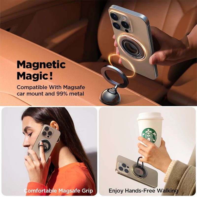 Joyroom Ring Phone Holder - Colorful Magnetic Kickstand Silicone Ring