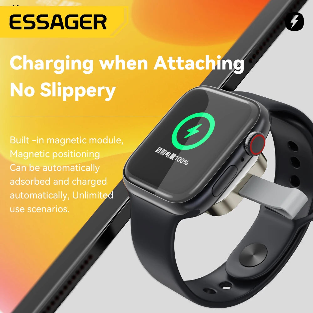 Essager Magsafe For Apple Watch Series 2-8 | Magnetic Fast Charging Dock Station | Portable Travel Wireless Charger For iWatch