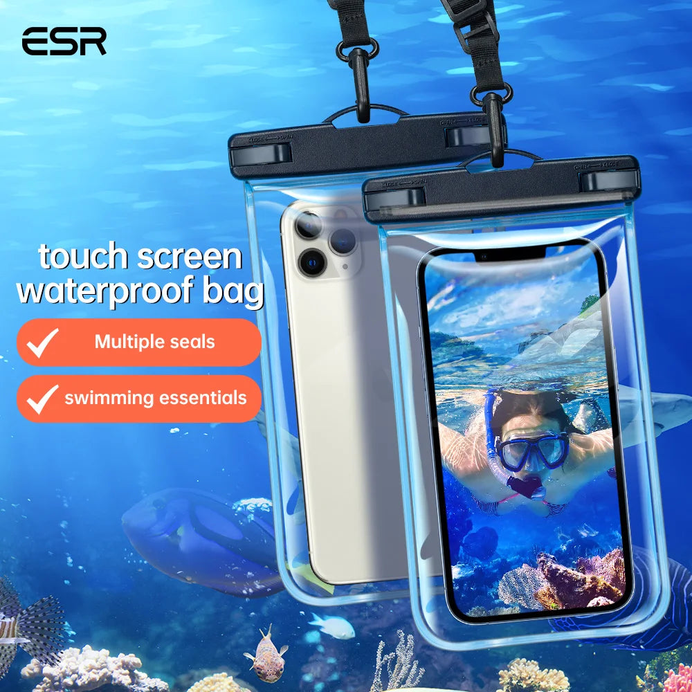 ESR IPX8 Certified Waterproof Phone Bag with Touch Screen Function – Essential for Swimming and Snorkeling