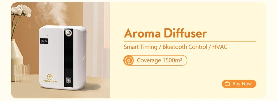 NAMSTE Smart Aroma Diffuser | Professional Fragrance Diffuser up to 1000m³  Large Room With Fan and Bluetooth Control