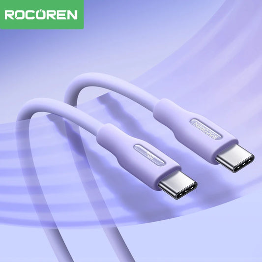 Rocoren 100W USB-C Fast Charging Cable – Quick Charge for iPhone, Samsung, Xiaomi, MacBook, iPad & More