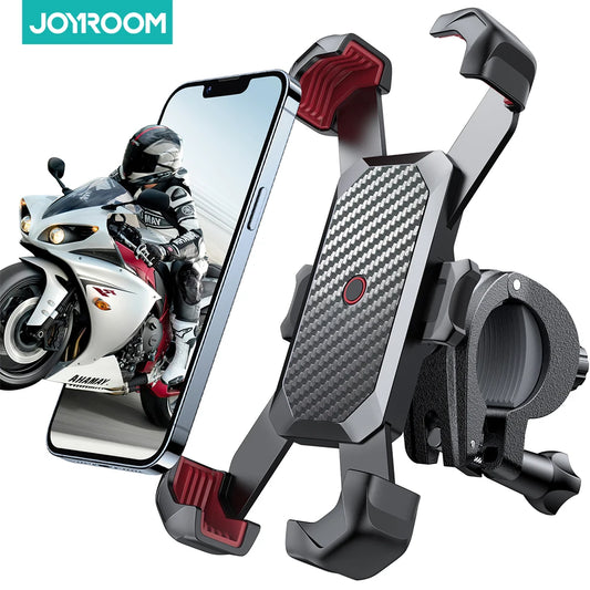 Joyroom 360° Universal Bike Phone Holder: Shockproof Bracket for 4.7-7" Mobile Phones, GPS Clip Stand