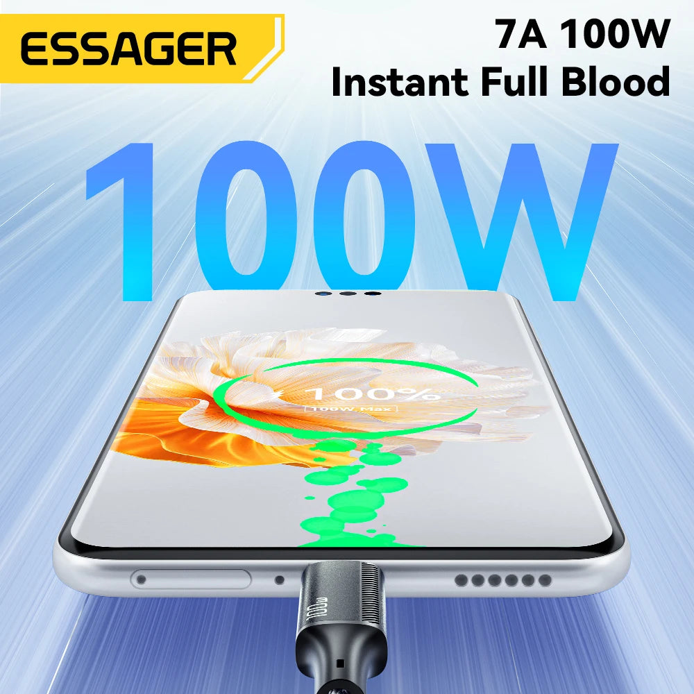 Essager 100W 7A Fast Charger Cable 3-in-1