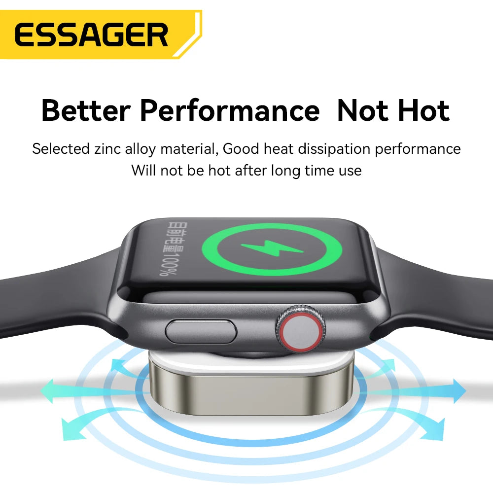 Essager Magsafe For Apple Watch Series 2-8 | Magnetic Fast Charging Dock Station | Portable Travel Wireless Charger For iWatch