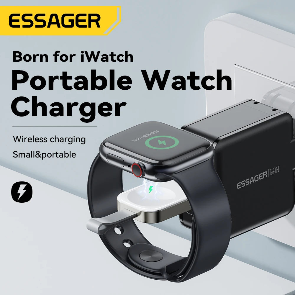 Essager Magsafe For Apple Watch Series 2-8 | Magnetic Fast Charging Dock Station | Portable Travel Wireless Charger For iWatch