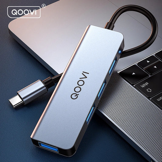 QOOVI USB-C HUB 4-in-1 Adapter