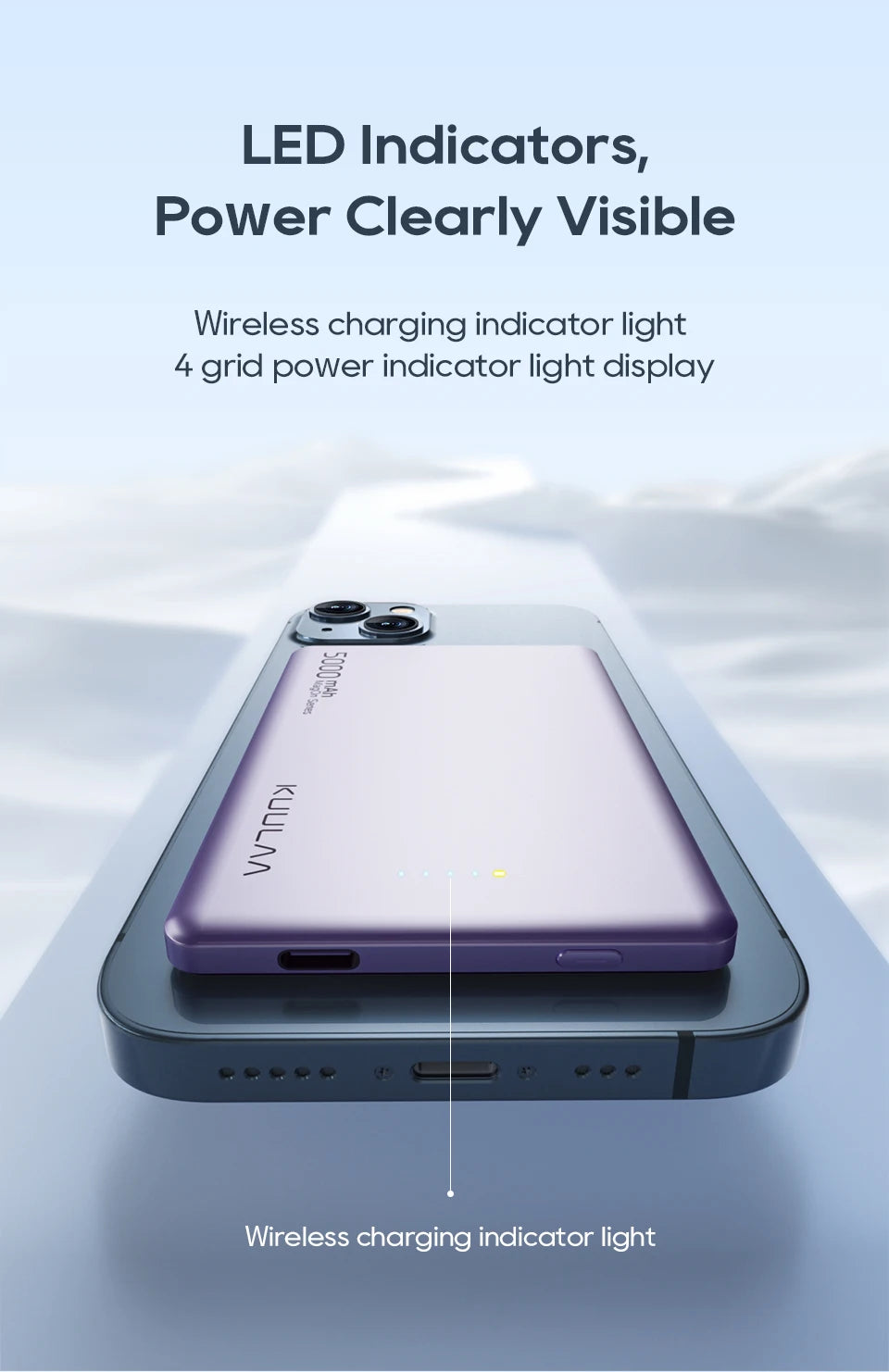 KUULAA MagOn Wireless Fast Charging Power Bank 5000mAh