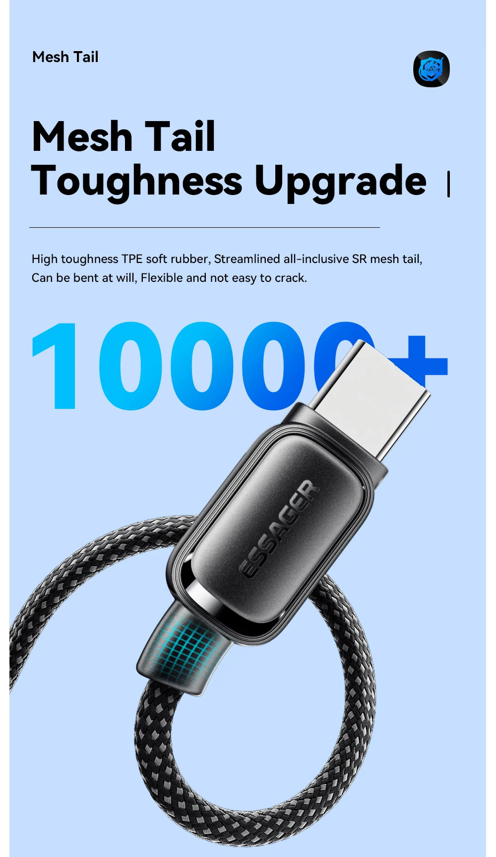 Essager 7A 100W USB Type-C Magnetic Fast Charging Data Cable