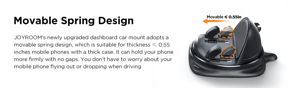 Joyroom Dashboard Universal Car Phone Holder - Upgraded Reusable Silicone