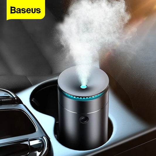 Baseus Car Air Humidifier & Purifier: Aroma Essential Oil Diffuser with Nano Disinfectant for Auto, Home, and Office