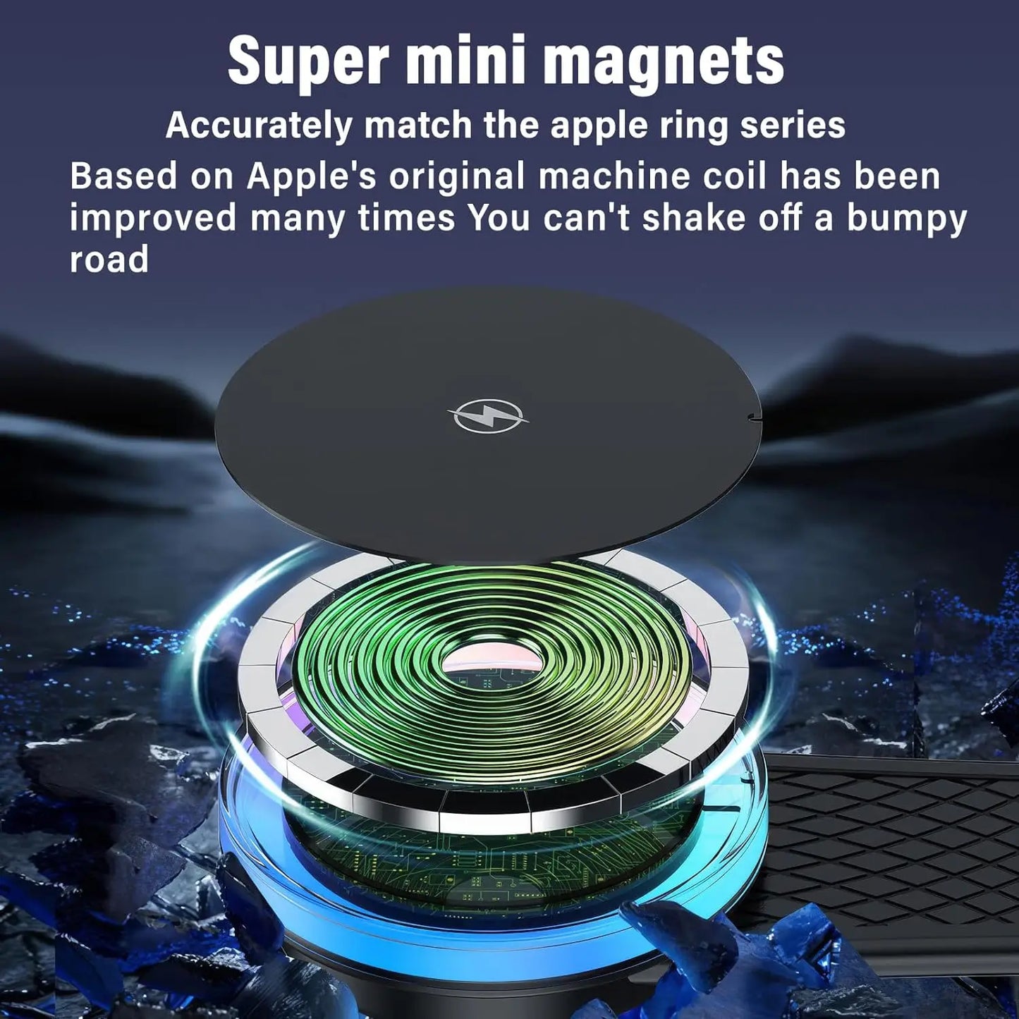 Bonola Magnetic Car Phone Holder with Wireless Charger