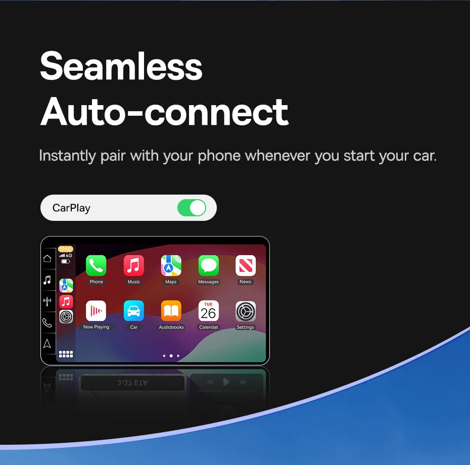 Baseus CarPlay Wireless Adapter - Smart CarPlay Box for IOS, Convert Wired to Wireless CarPlay, Plug & Play with Bluetooth & WiFi Connect Auto