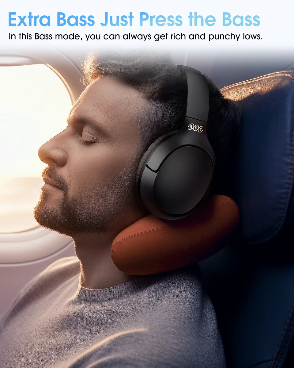 QCY H2 Pro Wireless Headphones – Bluetooth 5.3, 40mm Drivers, 70 Hours Playtime, Dual Connectivity