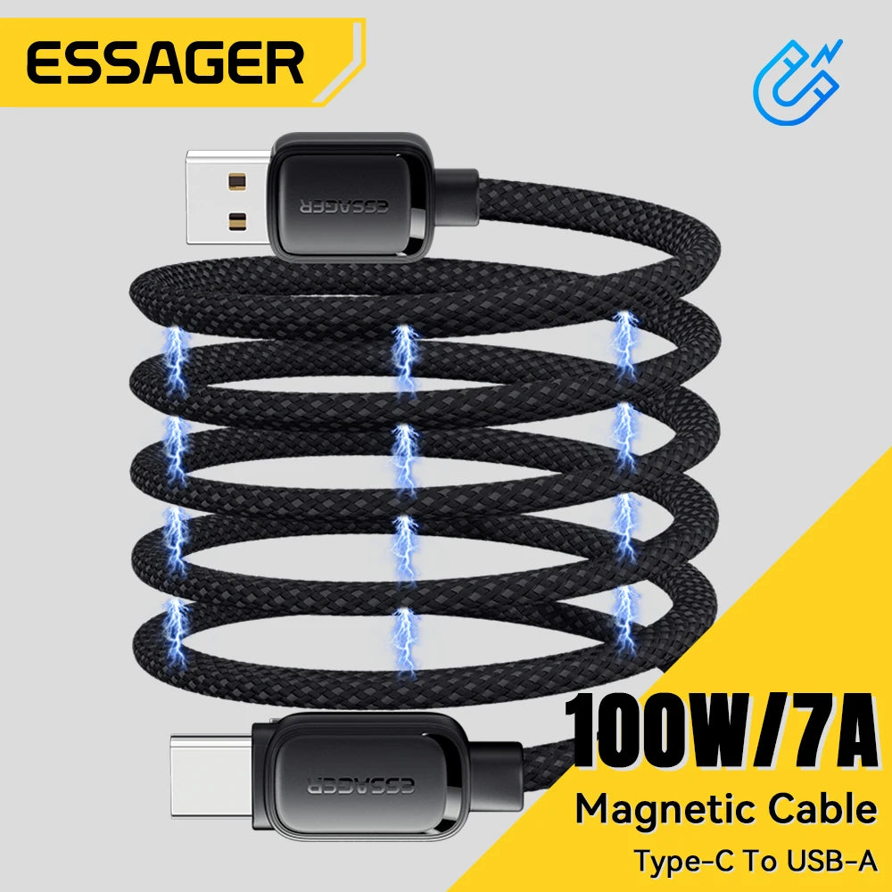 Essager 7A 100W USB Type-C Magnetic Fast Charging Data Cable