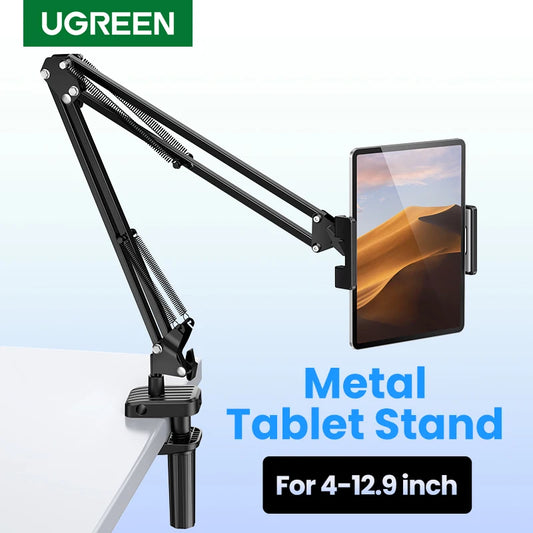 UGREEN Long Arm Adjustable Tablet Stand – Aluminium Holder for iPad and Other Tablets