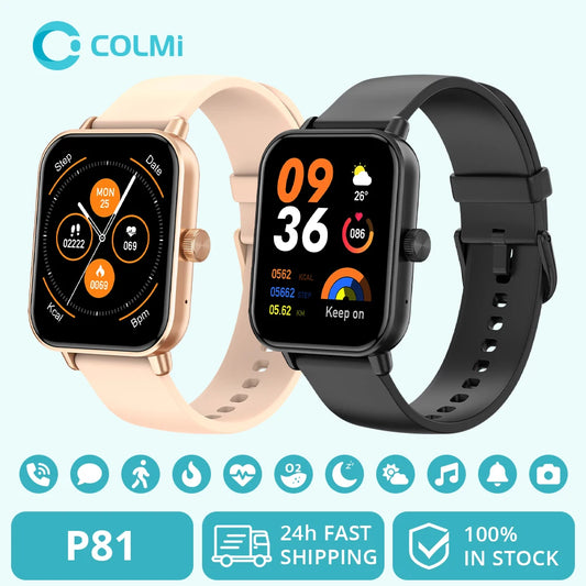 COLMI P81 Smart Watch Ultra 1.9" Screen, Voice Calling, 24H Health Monitor, 100+ Sports Modes & Watch Faces