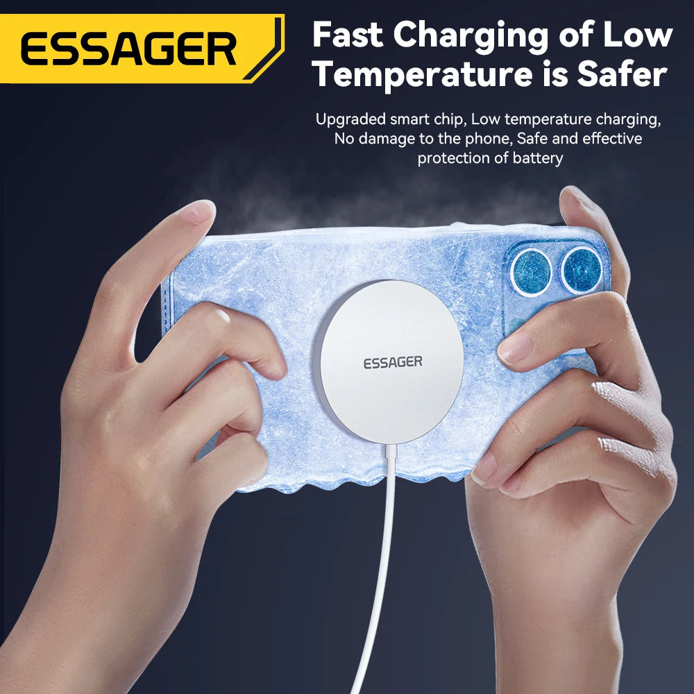 Essager 15W Magnetic Qi Wireless Charger: Fast Charging with PD Type-C