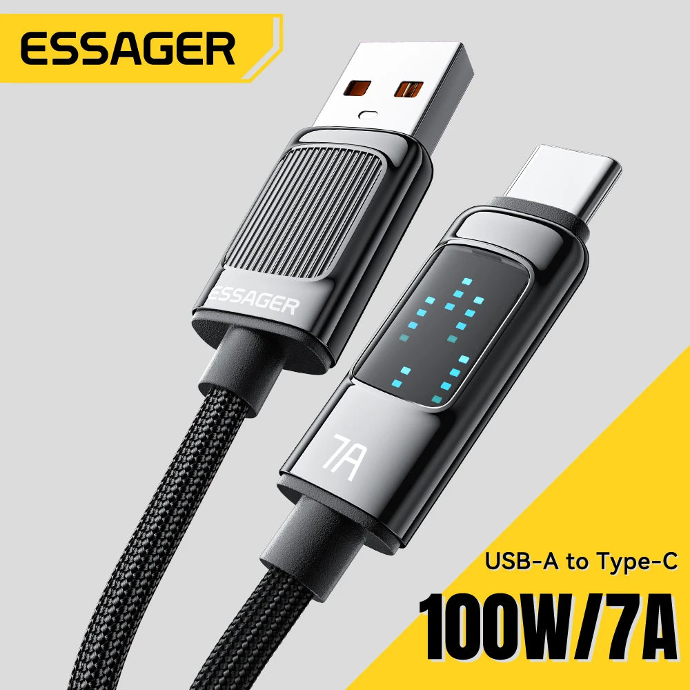 Essager 7A USB Type C Cable 100W/88W Fast Charging USB C