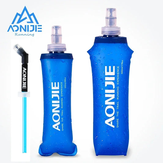 AONIJIE SD09/SD10 250ml/500ml Soft Flask Folding Collapsible Water Bottle TPU Free for Running Hydration Pack Waist Bag Vest