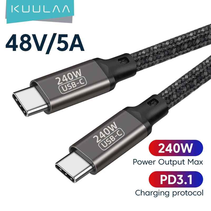 KUULAA 240W USB Type-C Cable