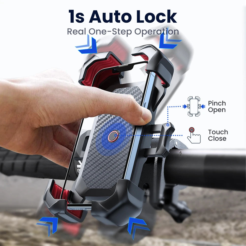 Joyroom Bike Phone Holder Mount: Quick Install & Automatic Lock Features