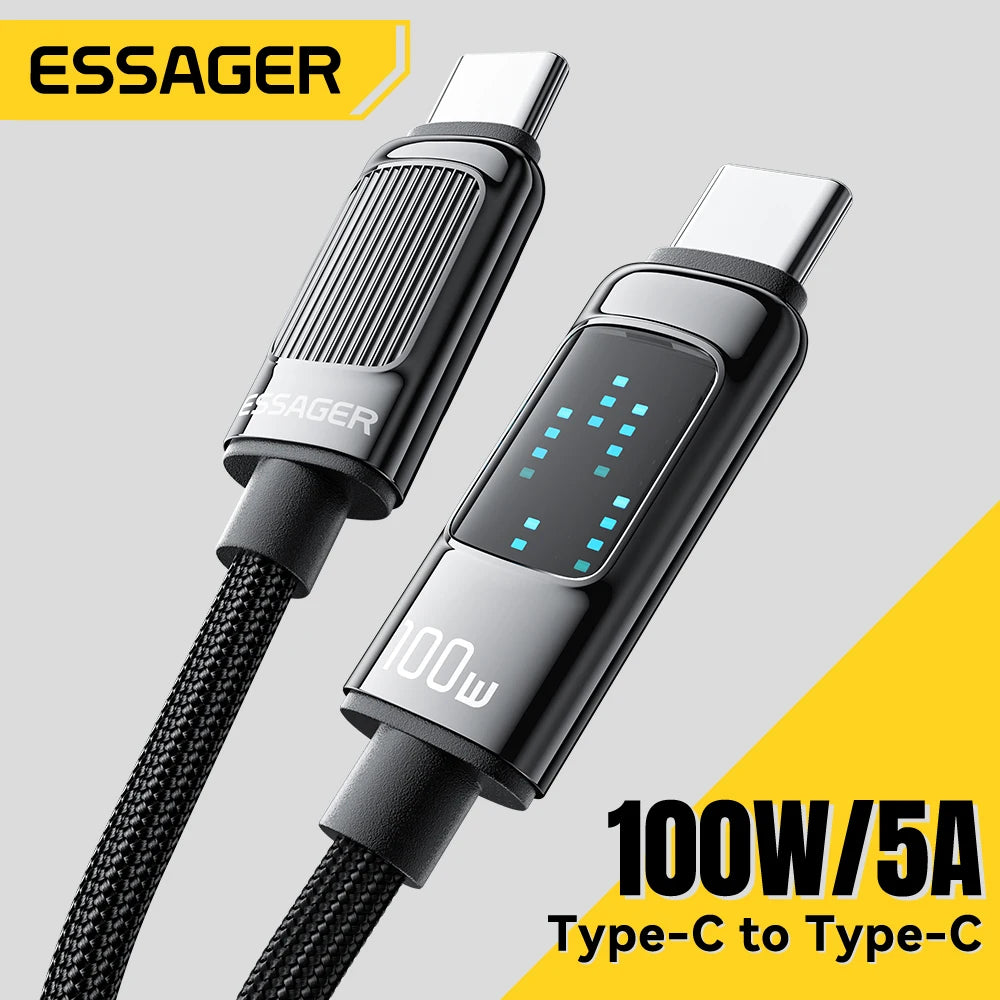 Essager 100W USB Type C to USB C Cable PD Fast Charging Cable