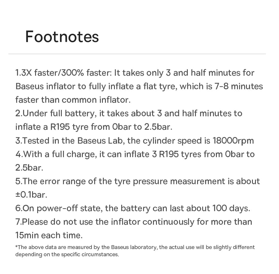 Baseus Wireless Air Compressor Inflatable Pump – Dual Cylinder Electric Tire Inflator for Car, Motorcycle, Bicycle