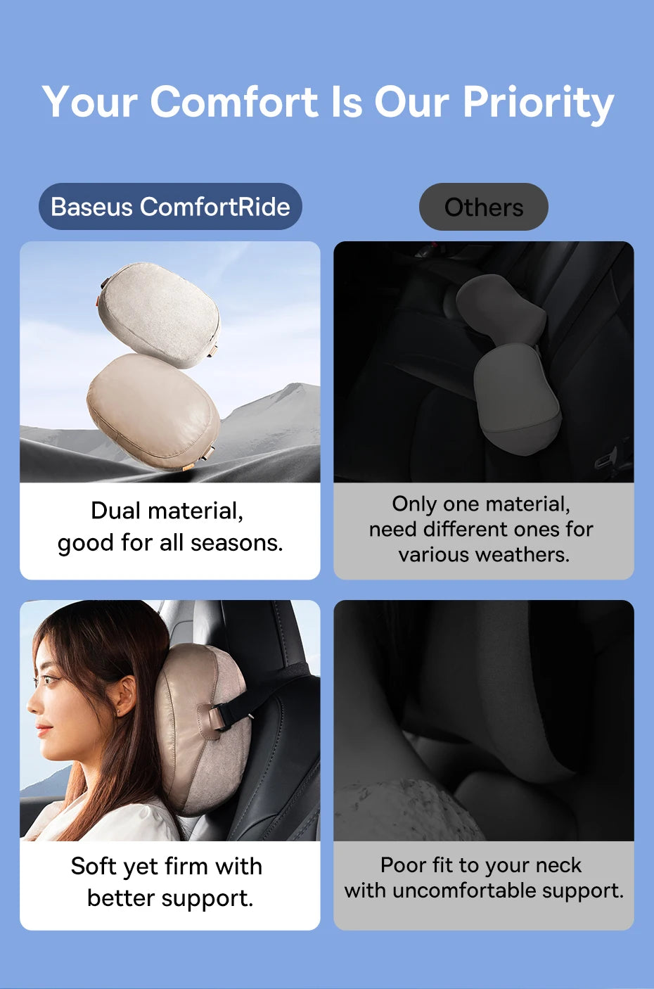 Baseus Car Headrest Pillow