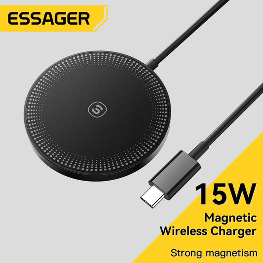 Essager 15W Magnetic Qi Wireless Charger: Fast Charging with PD Type-C