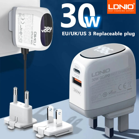 LDNIO USB C Travel Adapter 30W Wall Charger