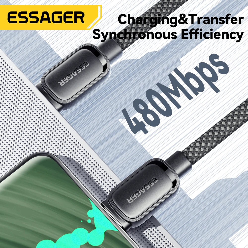 Essager 7A 100W USB Type-C Magnetic Fast Charging Data Cable