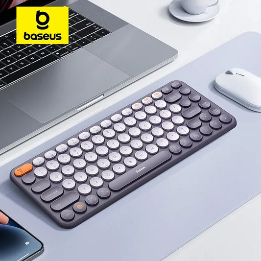 Baseus Wireless Keyboard 2.4G Bluetooth 5.0 – Ergonomic Keyboard with Numeric Keypad (Optional) for iPad, MacBook, Tablet, Laptop, PC, Office & Gaming