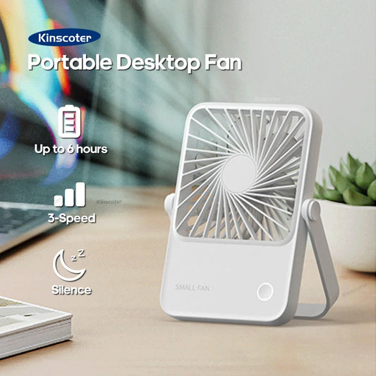 KINSCOTER Portable Desk Rechargeable Fan