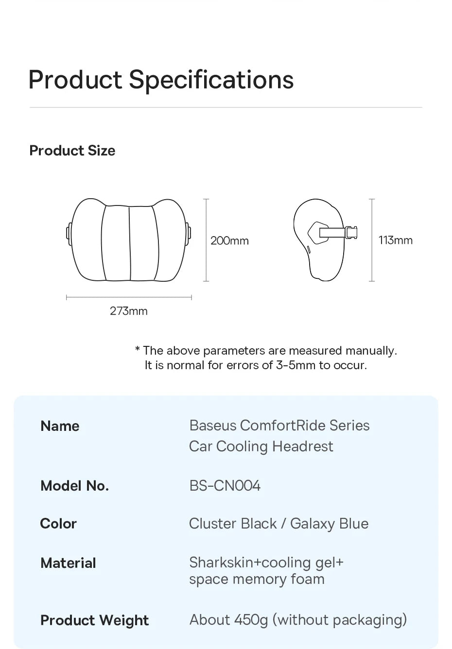 Baseus Car Seat Headrest / Pillow