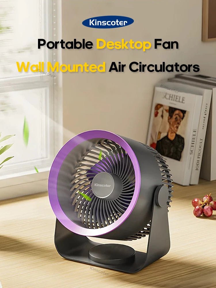 KINSCOTER 4000mAh Rechargeable Cordless Electric Fan