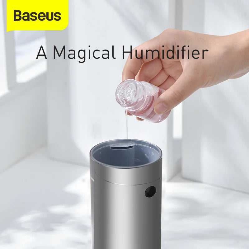 Baseus Car Air Humidifier & Purifier: Aroma Essential Oil Diffuser with Nano Disinfectant for Auto, Home, and Office