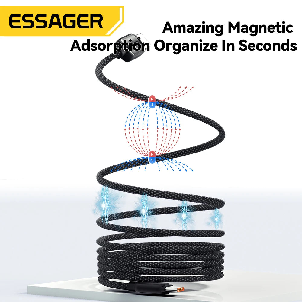 Essager 7A 100W USB Type-C Magnetic Fast Charging Data Cable